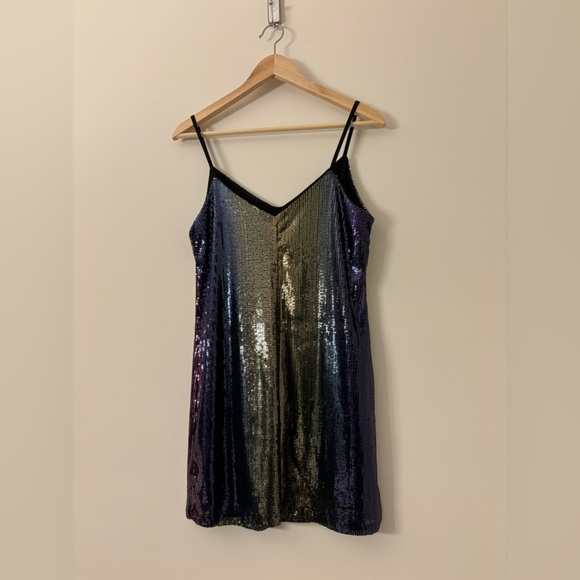 Wild Fable Rainbow Sequins Mini Dress Size XS - Picture 2 of 7